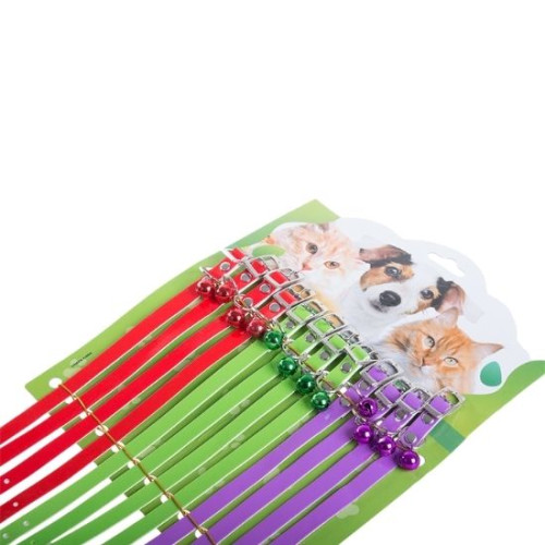 Регулируемый ошейник для кошек и собак с колокольчиком 30 см